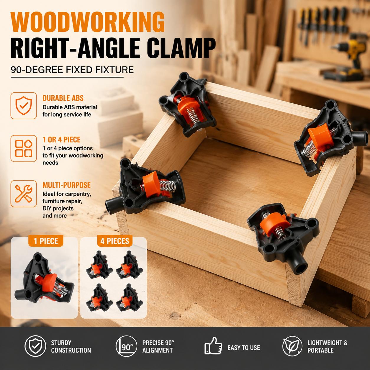 Furniture Joinery Hardware - Kit de pinces d'angle à 90