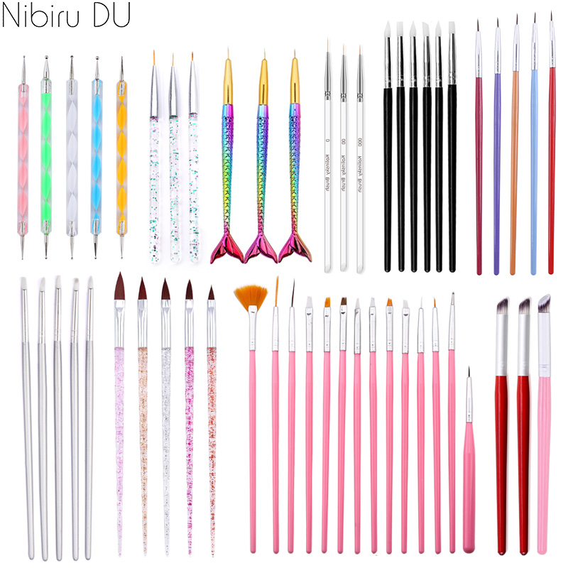 Furniture Hardware Nails - Ensemble de pinceaux à ongles pour