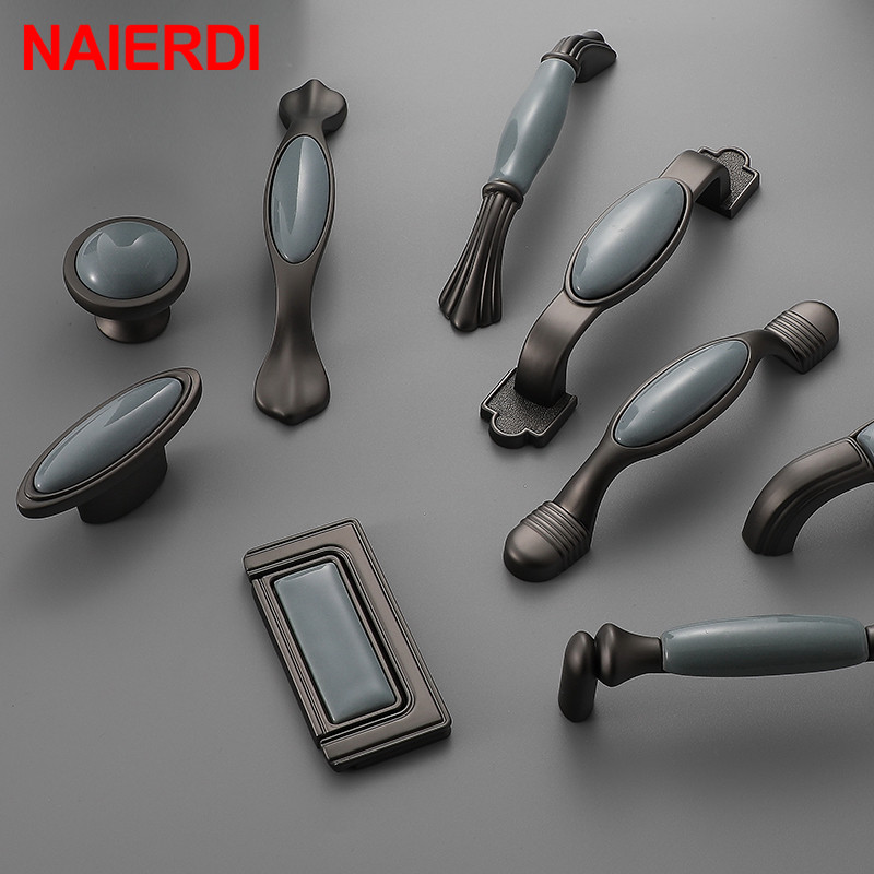 Furniture Hardware Vintage - NAIERDI boutons d'armoire en céramique poignées