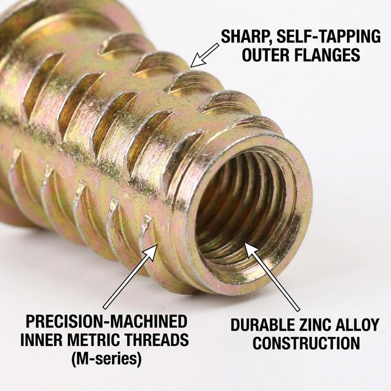 Inserts filetés en acier au ca - Furniture Hardware Threaded Inserts avis et prix